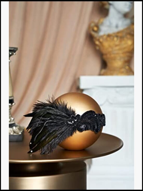 Vintage Flapper Headband Feather Headpiece Gatsby Costume Accessory with main image 4